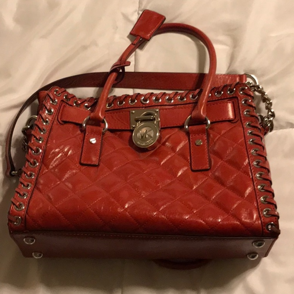 Michael Kors quilted leather with silver accents